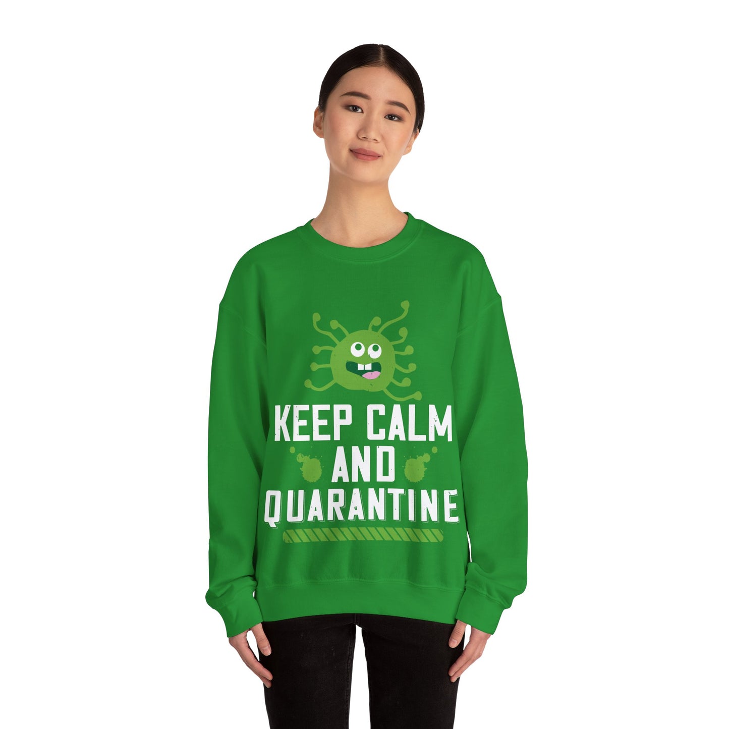 keep calm and quarantine-01 — Unisex Heavy Blend Crewneck (G18000)