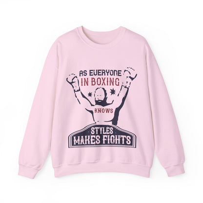 As everyone in boxing knows, styles makes fights-01 — Unisex Heavy Blend Crewneck (G18000)