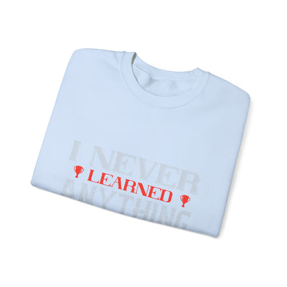 I never learned anything from a match that I won-01 — Unisex Heavy Blend Crewneck (G18000)
