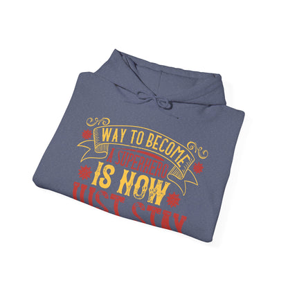 The easiest way to become a superhero is NOW! Just Stay At Home-01 — Unisex Heavy Blend Hoodie (G18500)