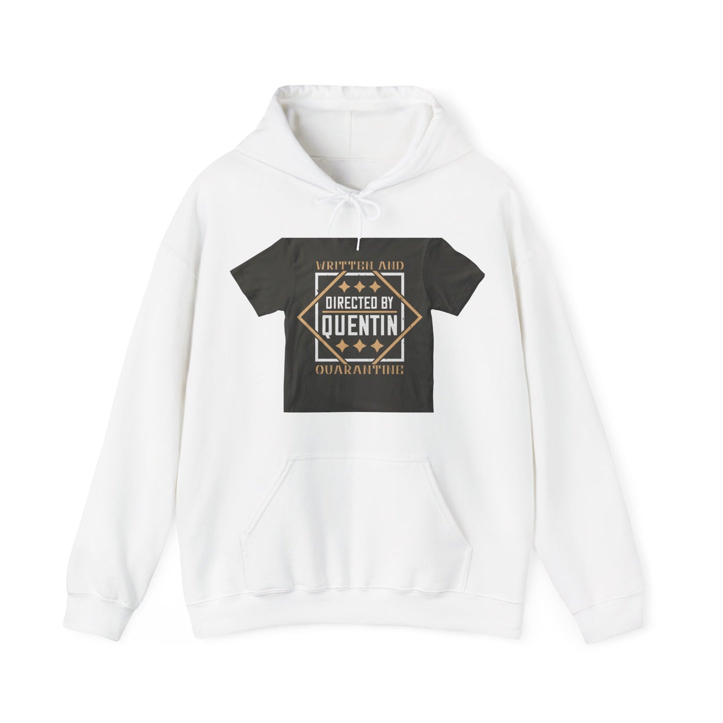 written and directed by quentin quarantine — Unisex Heavy Blend Hoodie (G18500)
