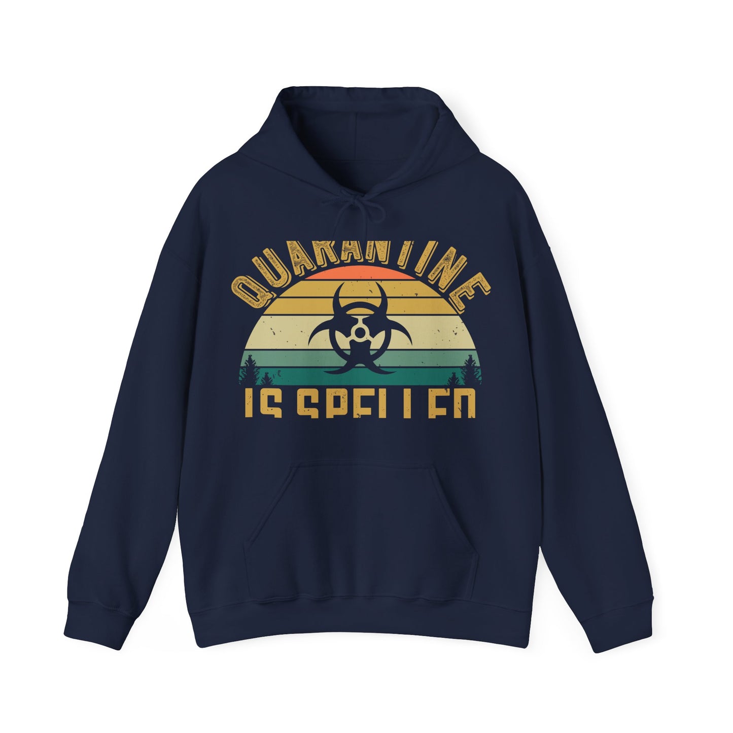 i think quarantine is spelled camping-01 — Unisex Heavy Blend Hoodie (G18500)