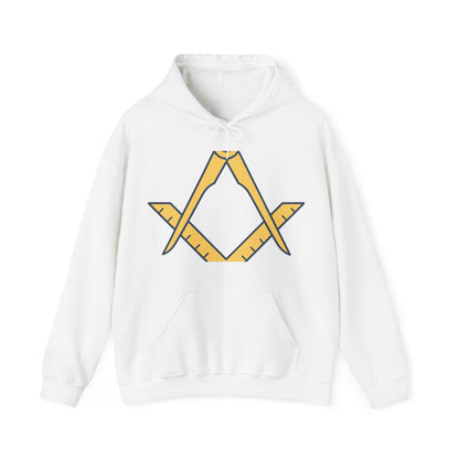 Plain Square and compass — Unisex Heavy Blend Hoodie (G18500)