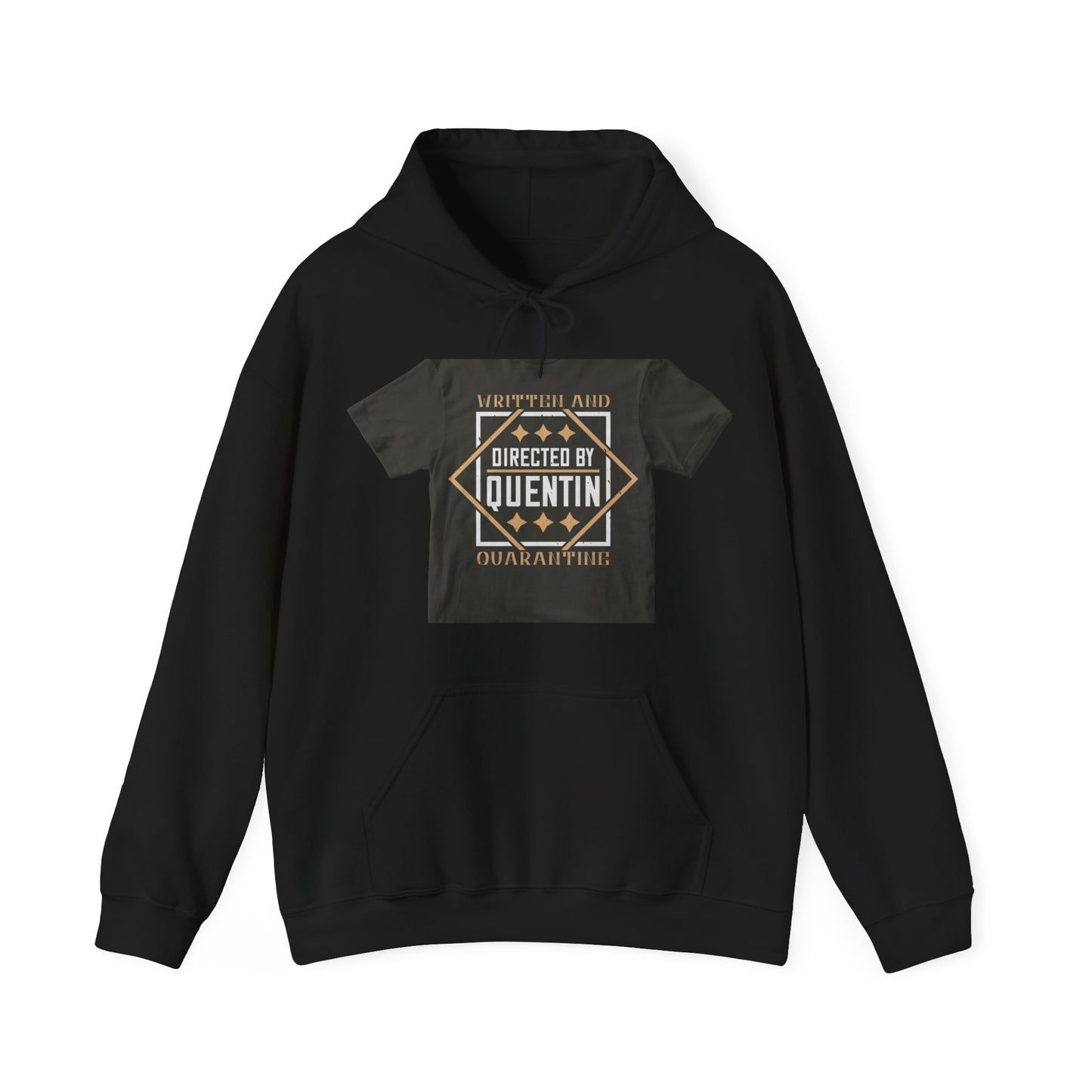 written and directed by quentin quarantine — Unisex Heavy Blend Hoodie (G18500)