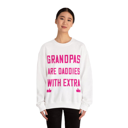 Grandpas are daddies with extra practice-01 — Unisex Heavy Blend Crewneck (G18000)