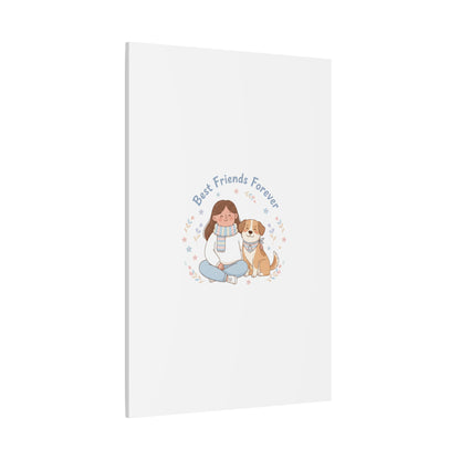 Best Friends Forever Canvas | Pet Owner Matching, Paw Print Art