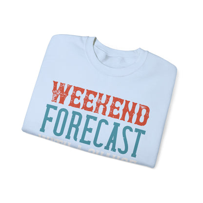 WEEKEND FORECAST WITH A CHANGE OF FISHING-01 — Unisex Heavy Blend Crewneck (G18000)