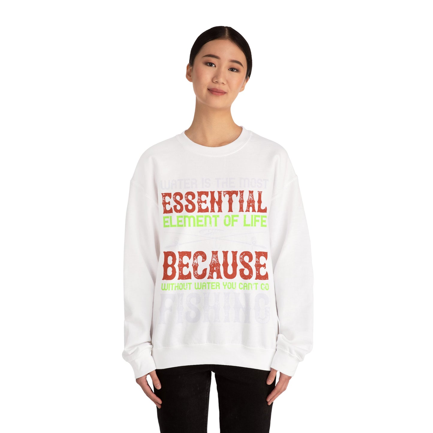 WATER IS THE MOST ESSENTIAL-01 — Unisex Heavy Blend Crewneck (G18000)