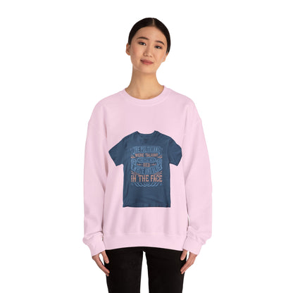 The politicians were talking themselves red, white and blue in the face — Unisex Heavy Blend Crewneck (G18000)