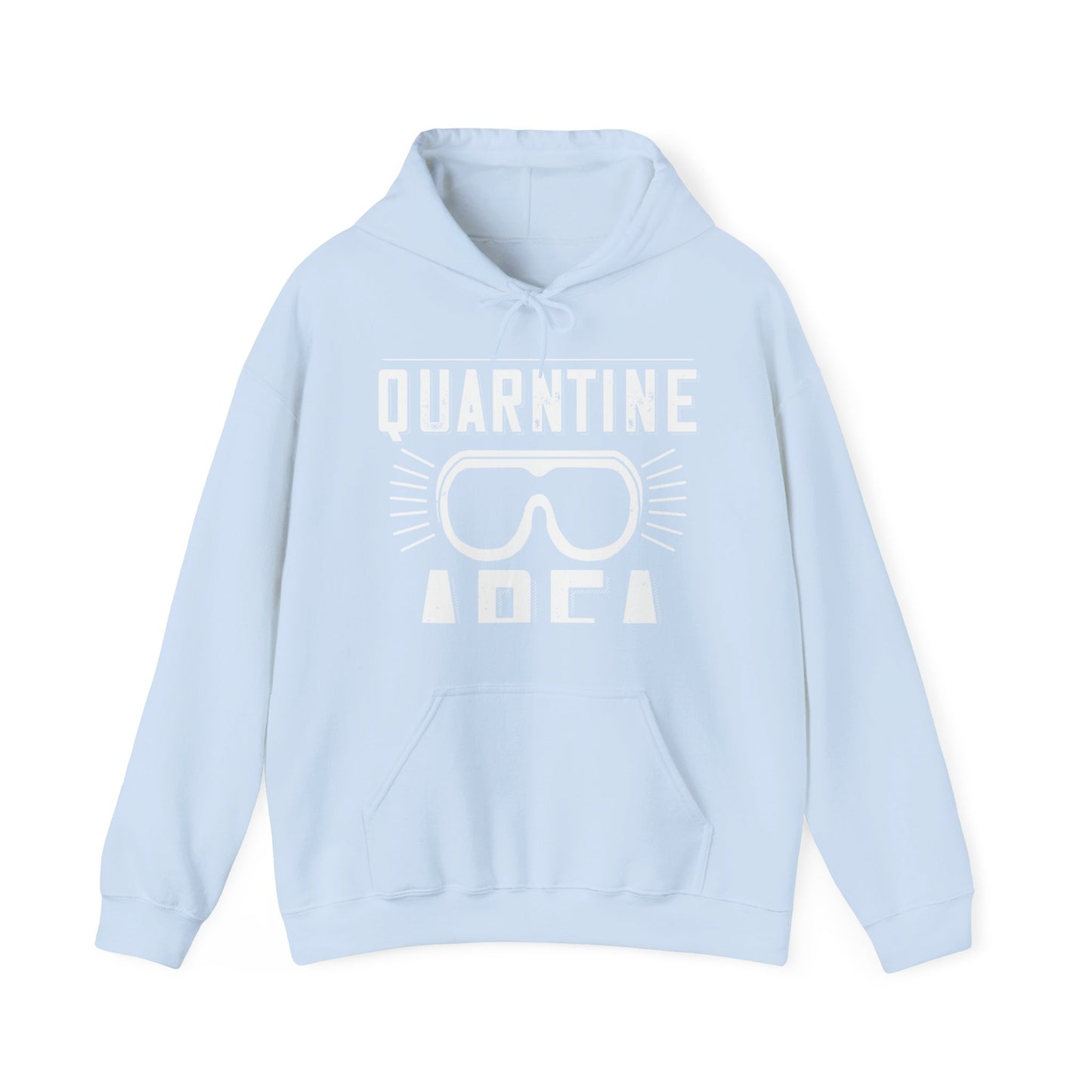 warning quarantine area-01 — Unisex Heavy Blend Hoodie (G18500)