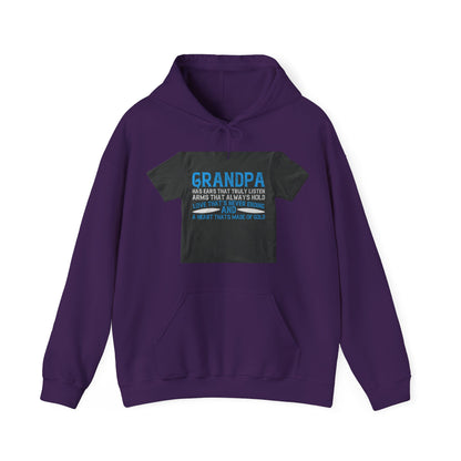 Grandpa has ears that truly listen arms that always hold-02 — Unisex Heavy Blend Hoodie (G18500)