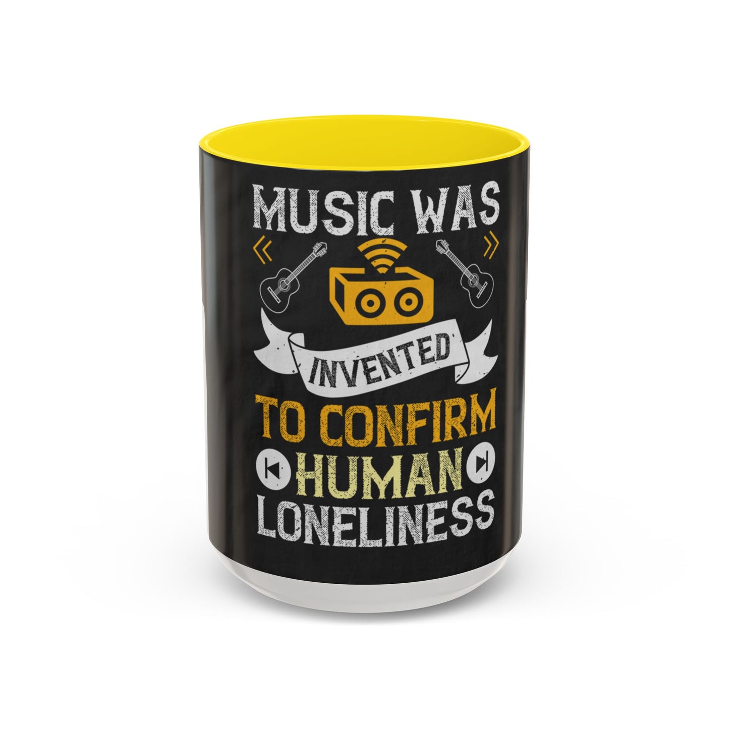 Music was invented to confirm human loneliness — Accent Mug 11/15oz
