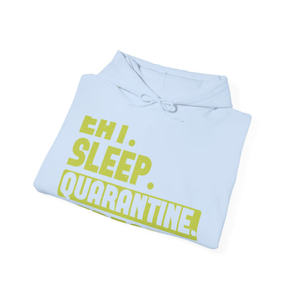 eat sleep quarantine repeat-01 — Unisex Heavy Blend Hoodie (G18500)