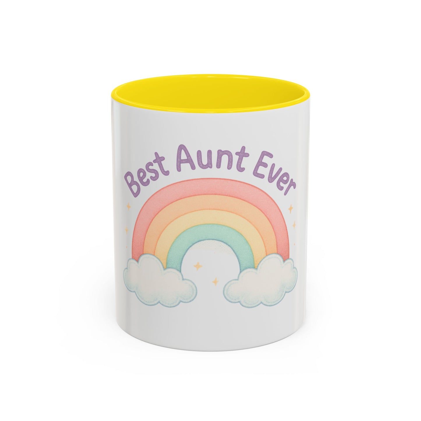 Best Aunt Ever Rainbow Coffee Mug, Gift for Aunts, 11oz, 15oz, Cute Mug, Birthday Gift, Unique Coffee Cup